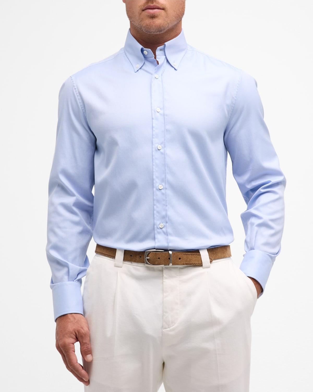 Mens Cotton Button-Down Collar Sport Shirt Product Image