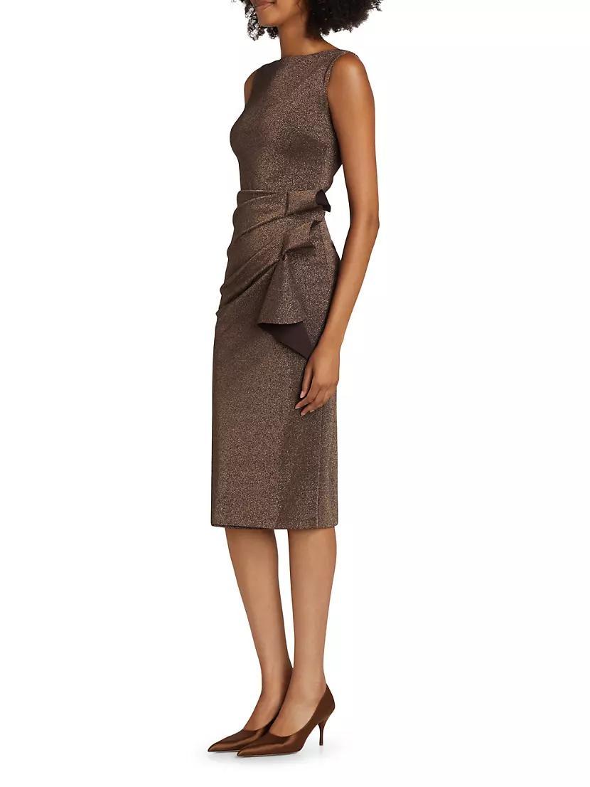 Tradrum Metallic Jersey Midi-Dress Product Image