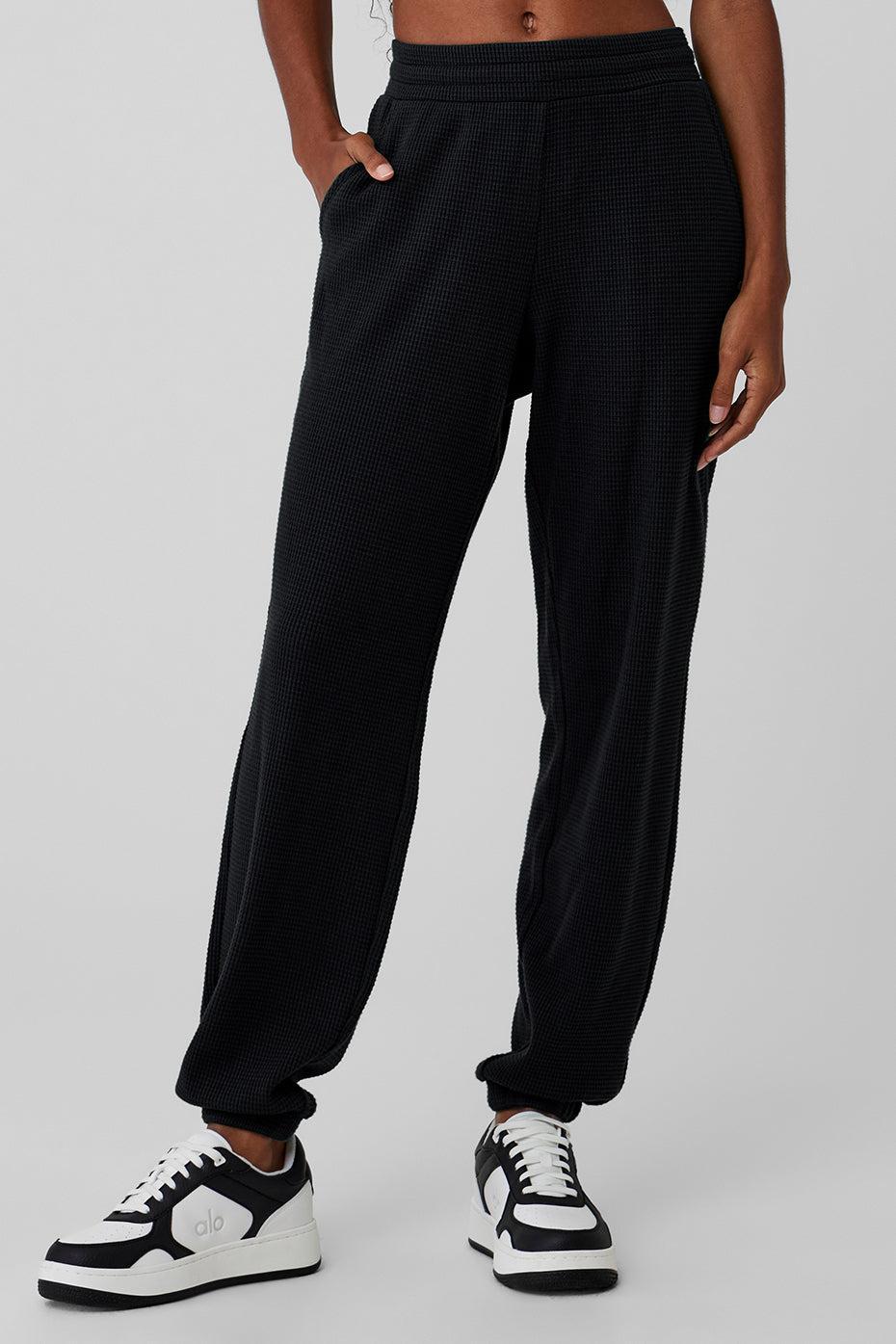 Waffle Weekend Escape Jogger - Black Female Product Image