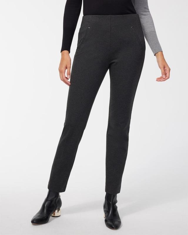 Chico's Women's Juliet Ponte Trim Detail Ankle Pants Product Image