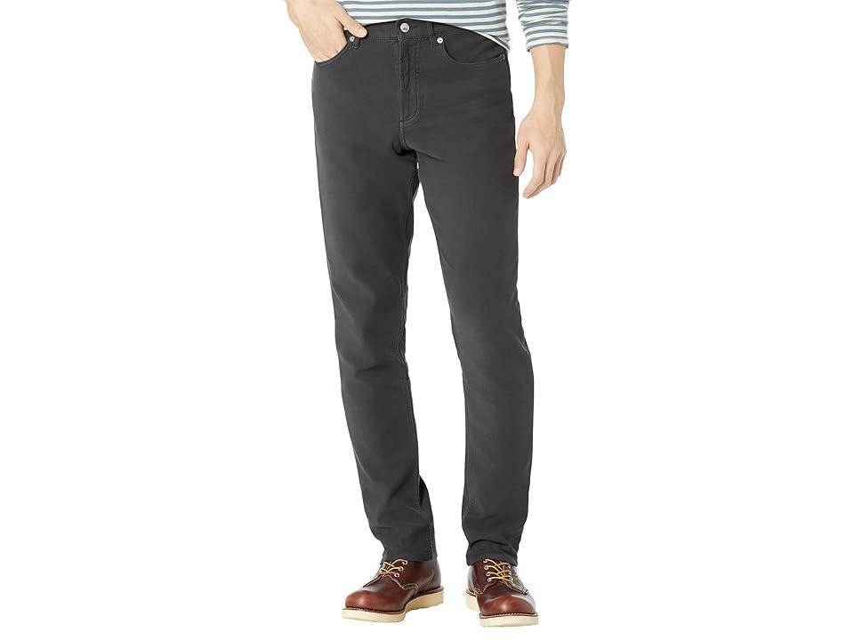 Faherty Stretch Terry 5 Pocket Pants in Black. Product Image