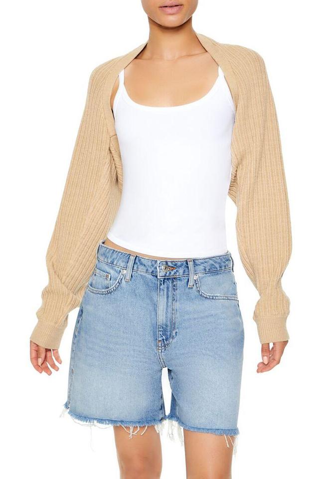 Ribbed Open-Front Shrug Sweater | Forever 21 Product Image