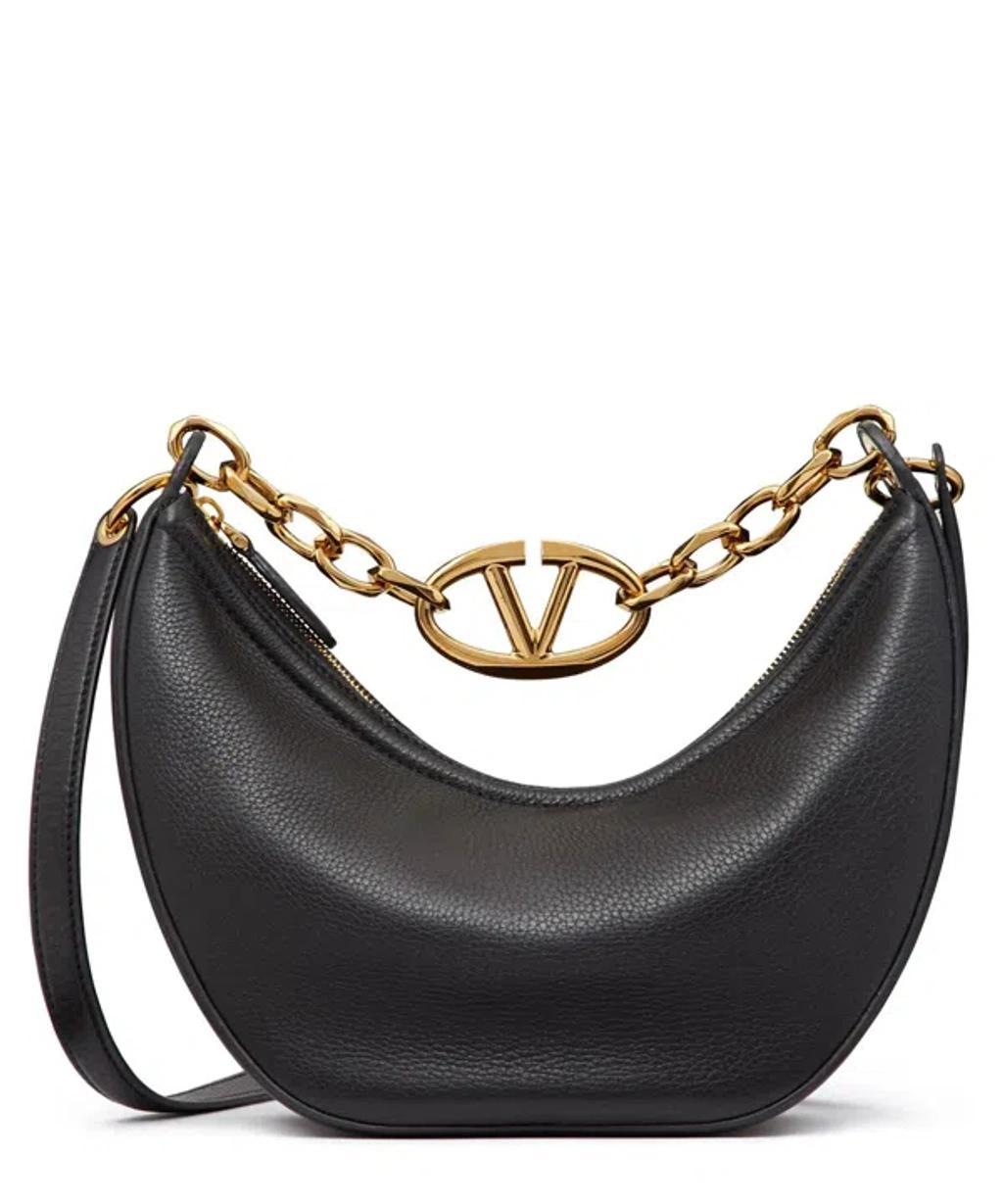 VALENTINO GARAVANI Vlogo Moon Small Hobo Bag In Black Product Image