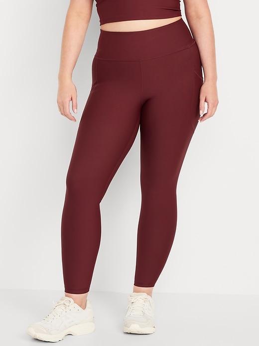 High-Waisted PowerSoft Ribbed Leggings Product Image