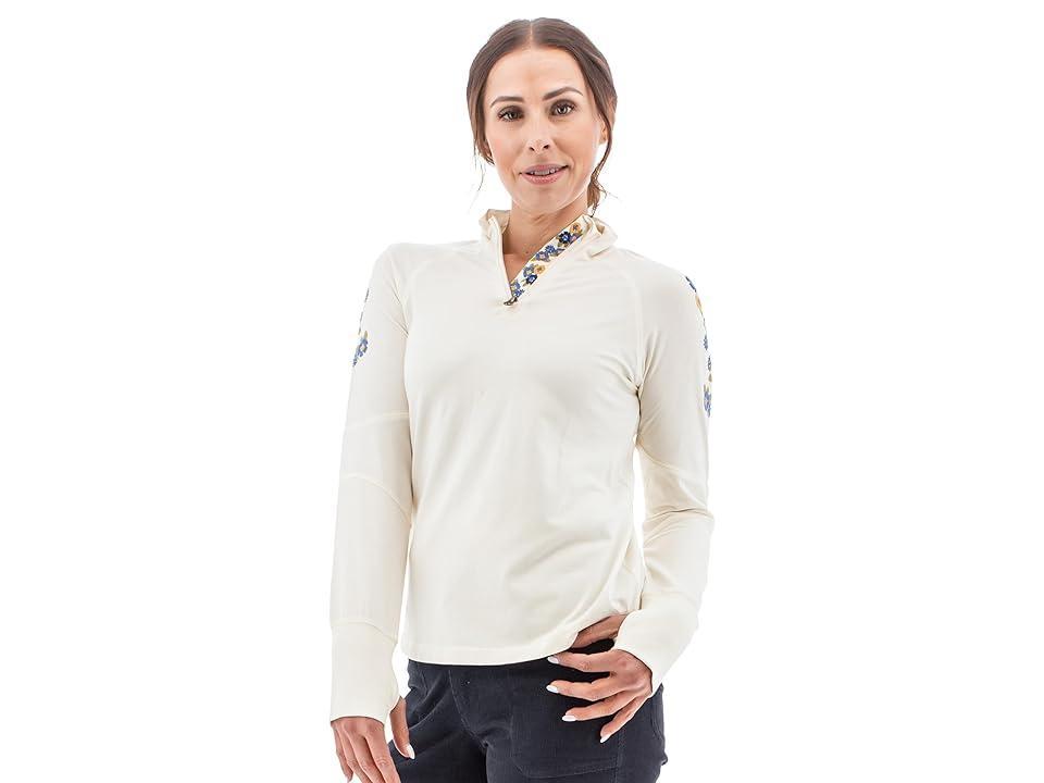 Aventura Clothing Inspire 1/4 Zip (Egret) Women's Clothing Product Image