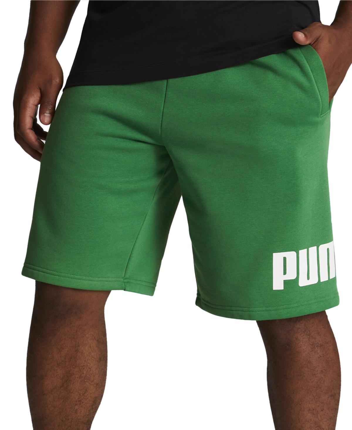 Puma Mens Regular-Fit Big Logo-Print Fleece 10 Shorts Product Image