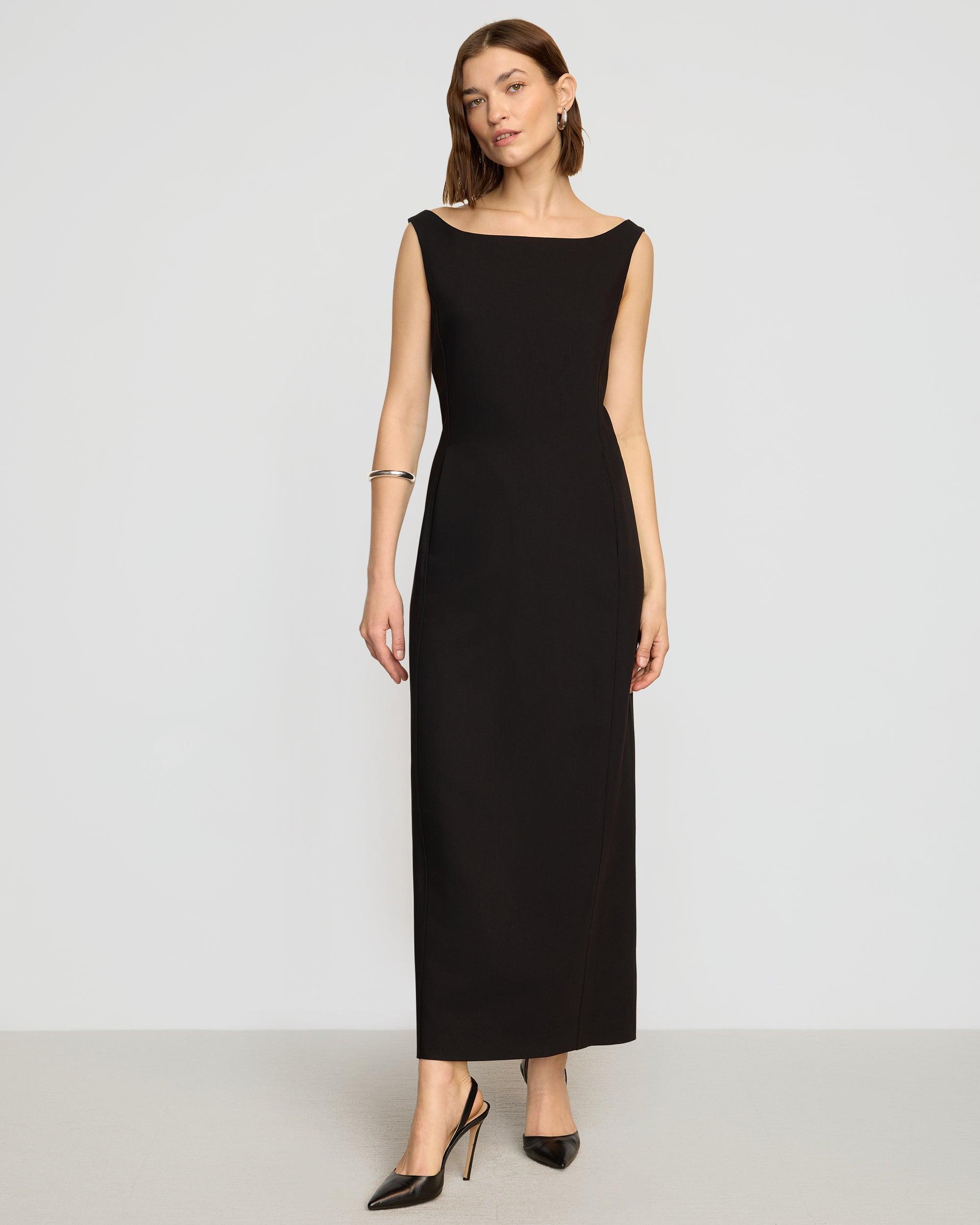 Thanya Wide-Neck Split-Back Dress Product Image