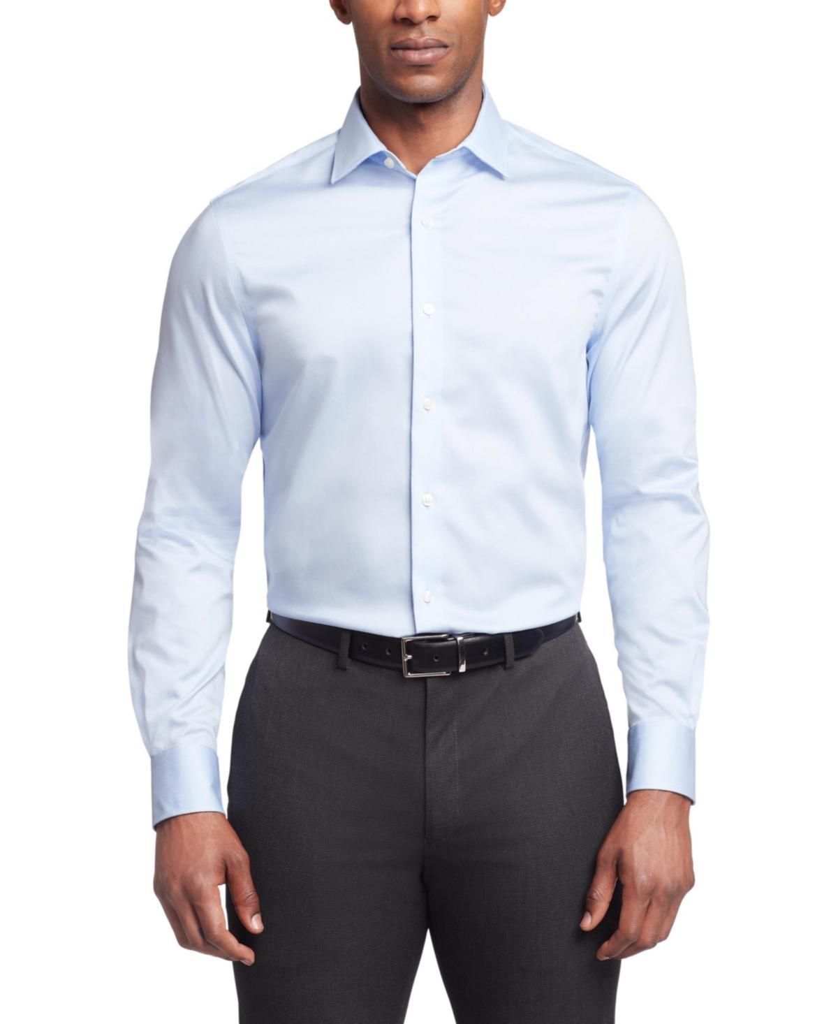 Tommy Hilfiger Mens Flex Regular Fit Wrinkle Free Stretch Twill Dress Shirt Product Image