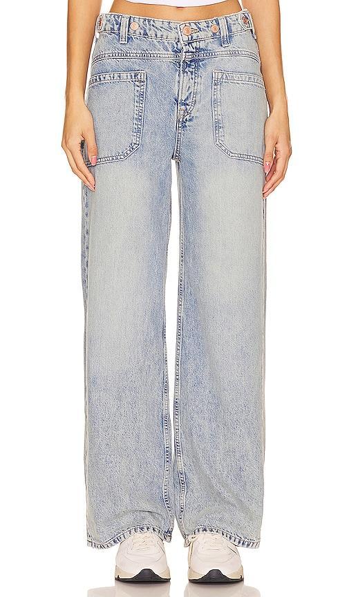 Free People Palmer Mid Rise Relaxed Button Waist Cuffed Jeans Product Image