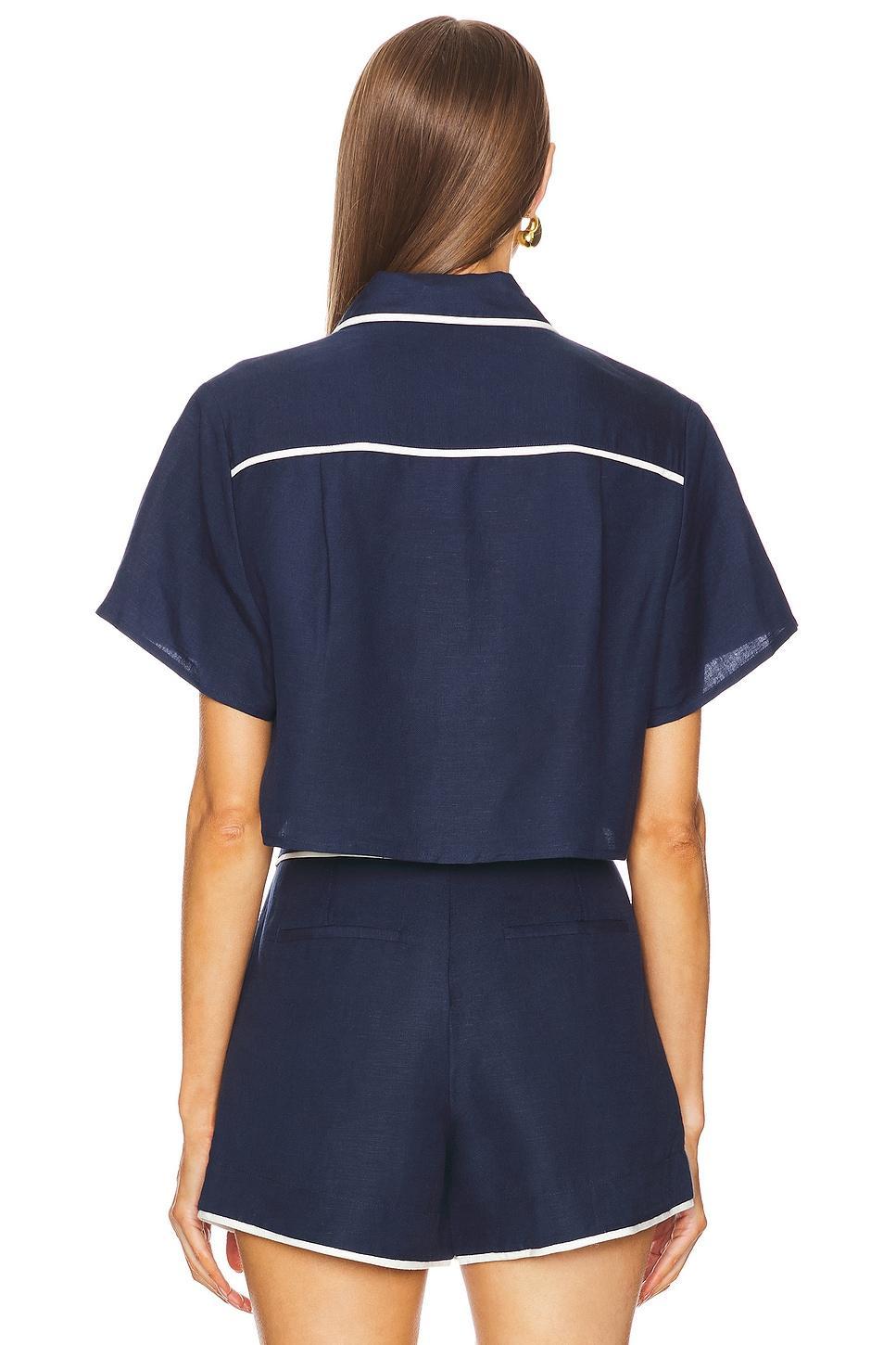 Solange Short Sleeve Cropped Tee SIMKHAI Product Image