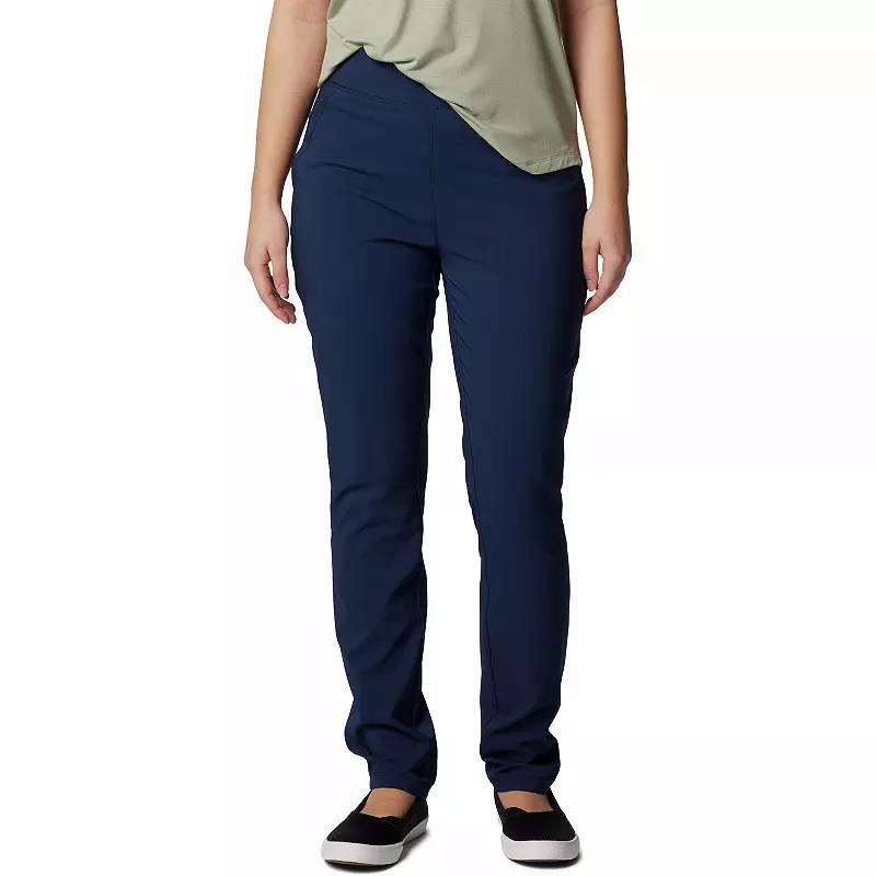 Womens Columbia Slim Midrise Anytime Pull-On Pants Collegiate Blue Product Image