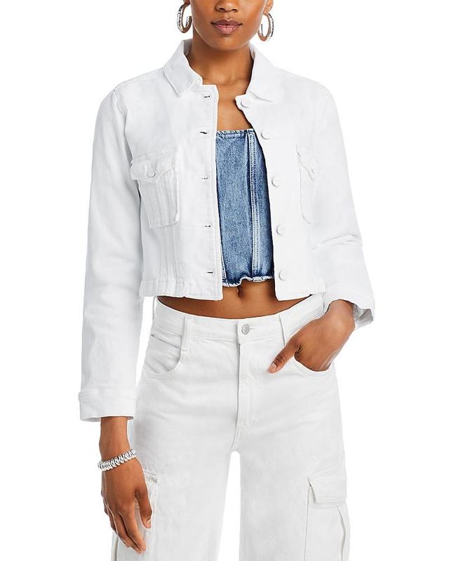 PAIGE Pacey Crop Denim Jacket Product Image