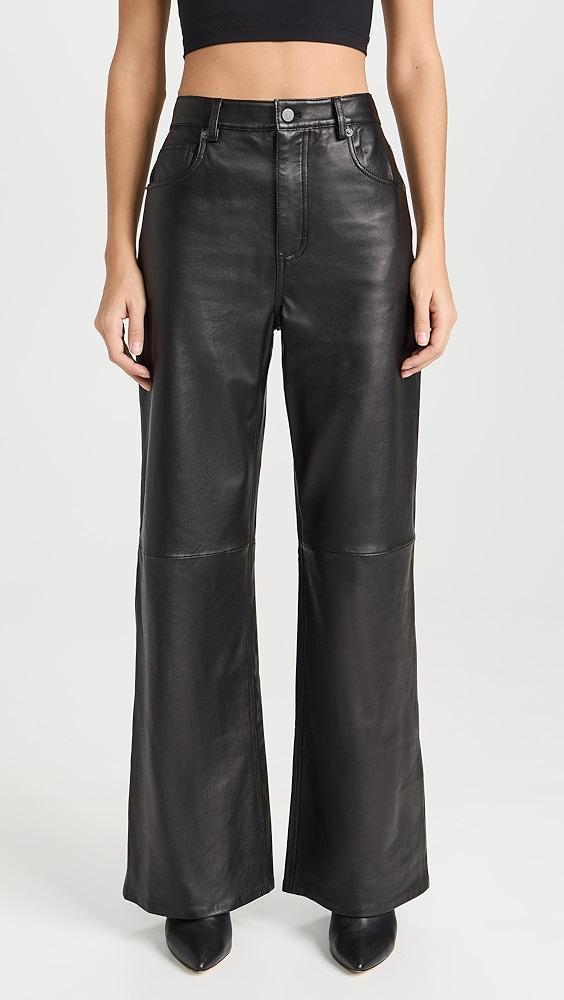 Reformation Veda Kennedy Wide Leg Leather Pants | Shopbop Product Image