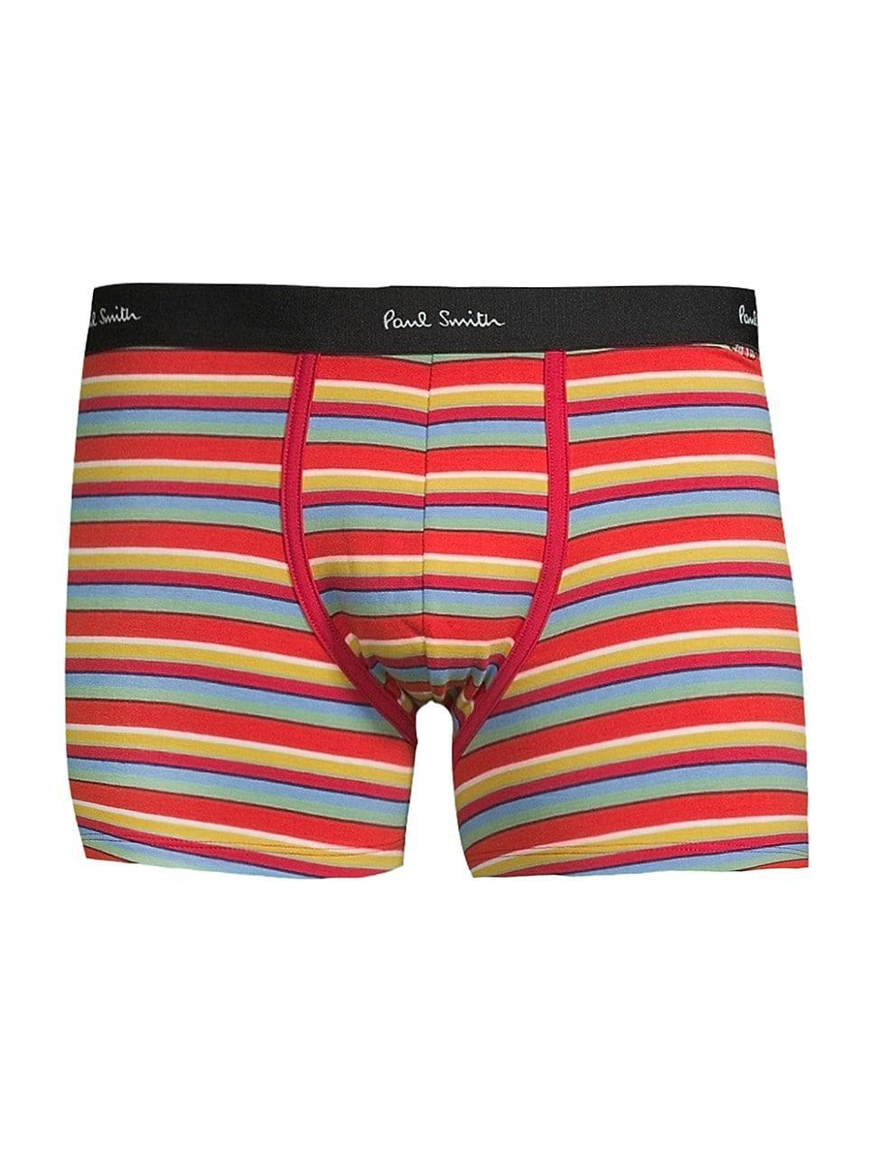 Mens Striped Cotton-Blend Trunks Product Image