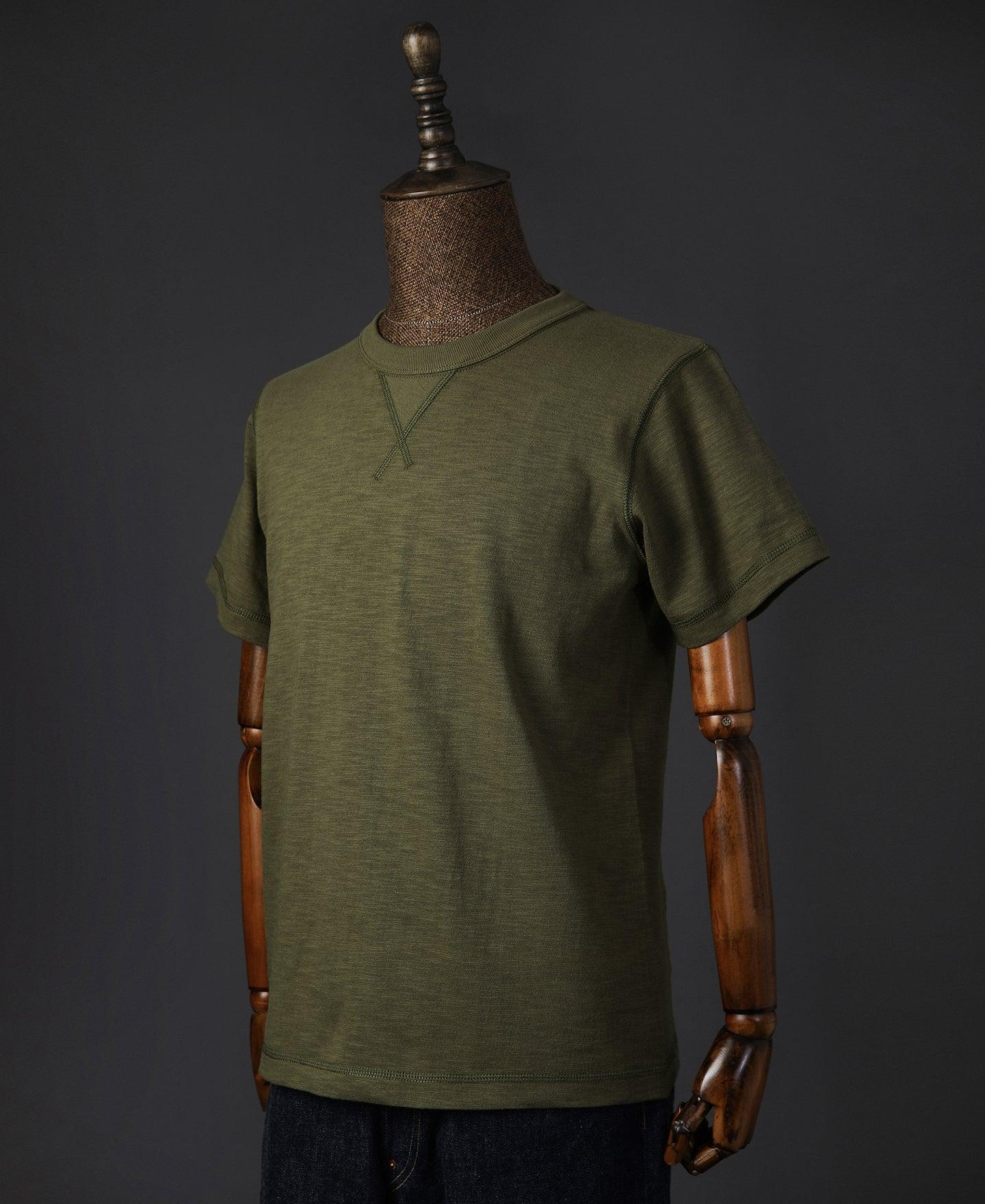 10.5 oz US Cotton Tubular Gusset T-Shirt - Green Product Image