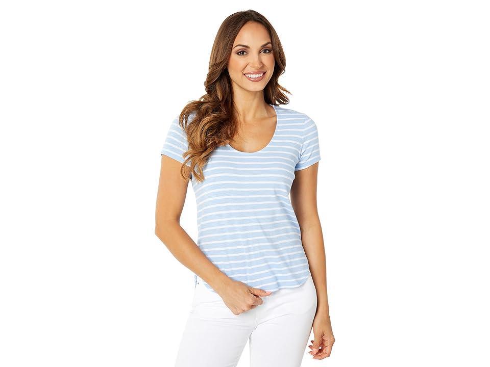 Tommy Bahama Ashby Isles Jovanna Stripe Short Sleeve (Light Sky) Women's Clothing product image