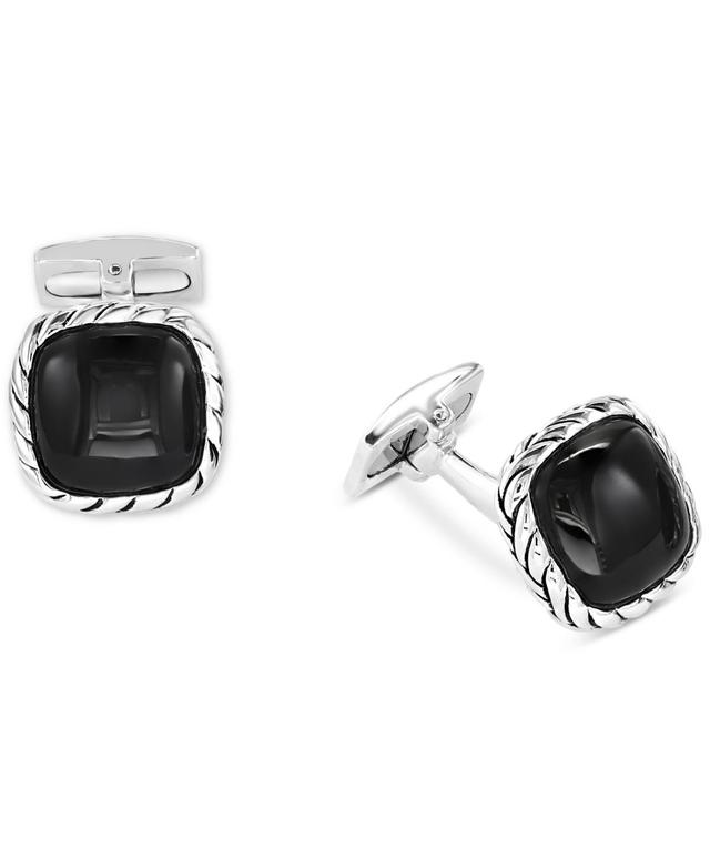 Effy Mens Tiger Eye Cufflinks in Sterling Silver (Also in Black Agate) Product Image