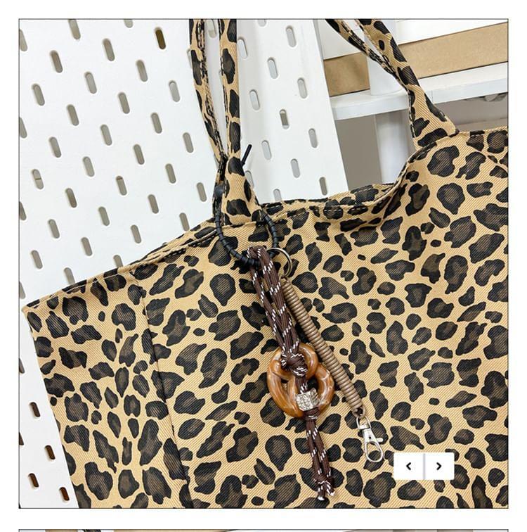 Leopard Print Tote Bag / Bag Charm / Set Product Image