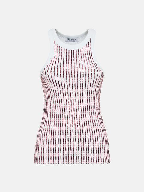 White and red top Product Image