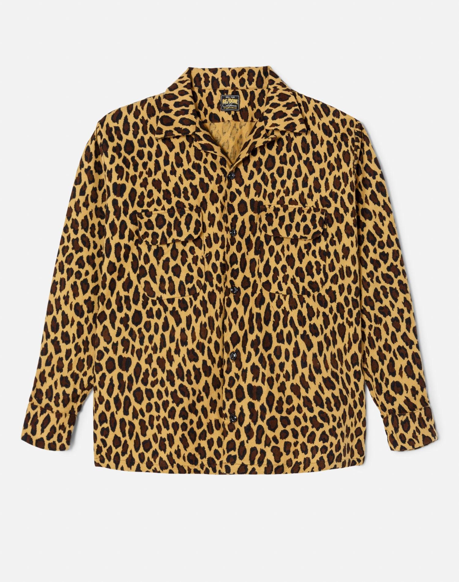 50s Straight Bottom Shirt - Leopard Product Image