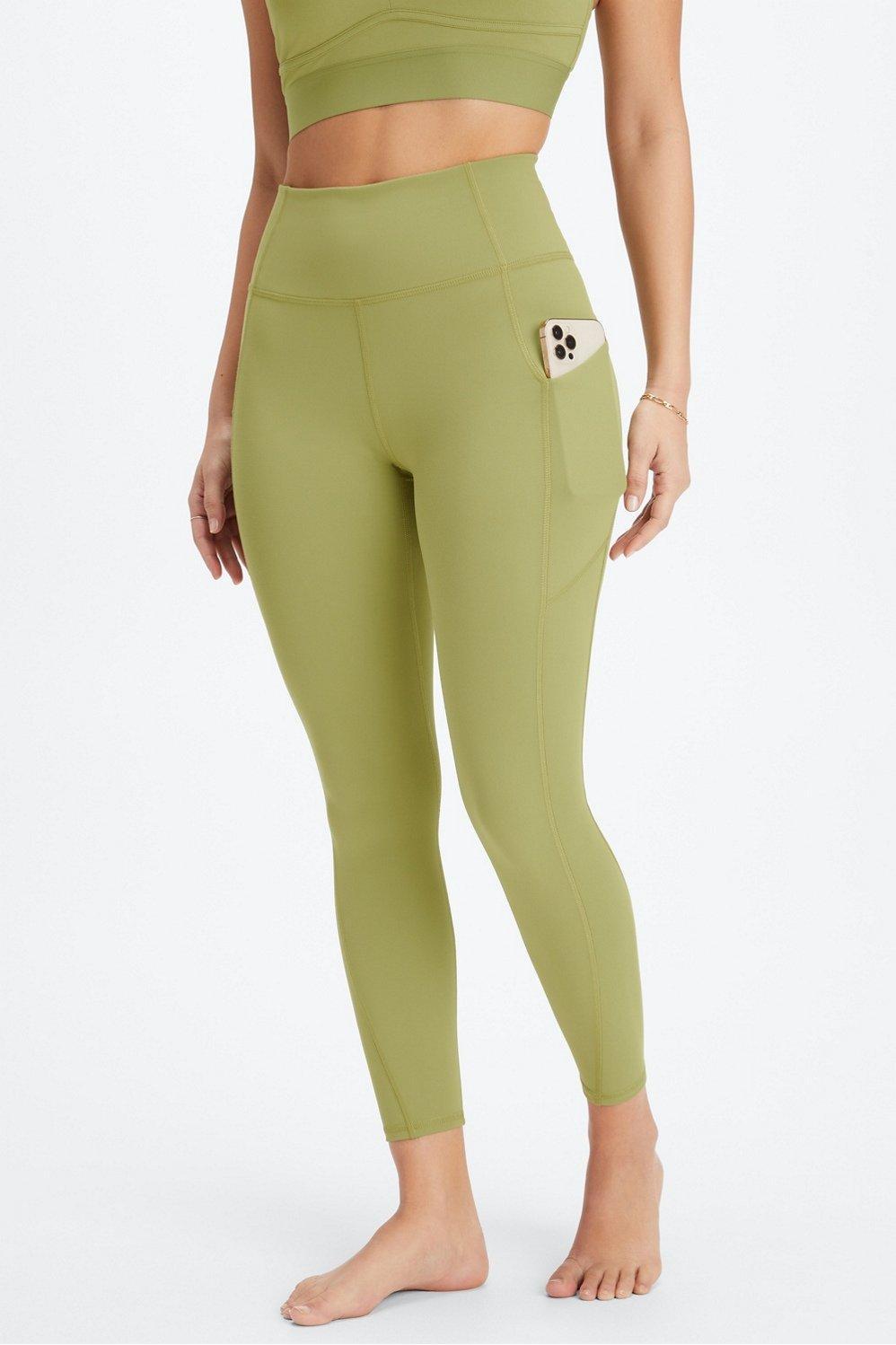 Fabletics Oasis High-Waisted 7/8 Legging Womens green Size L Product Image