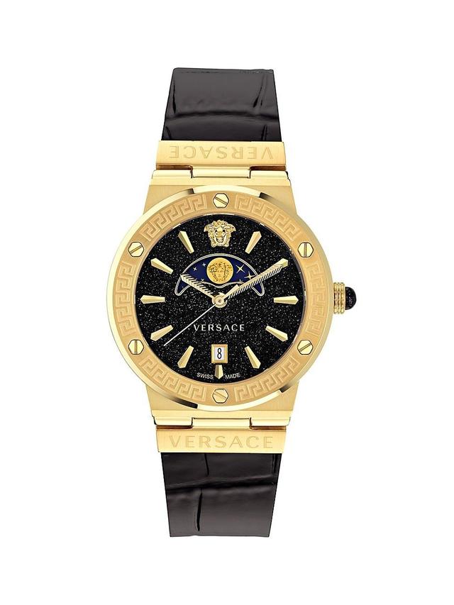 Versace Greca Logo Moonphase Watch, 38mm Product Image