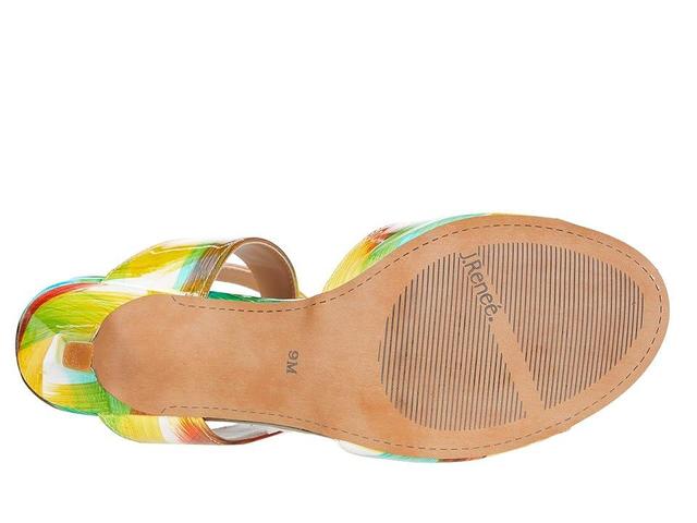 J. Renee Soncino Bright Multi Print Patent Leather Dress Sandals Product Image