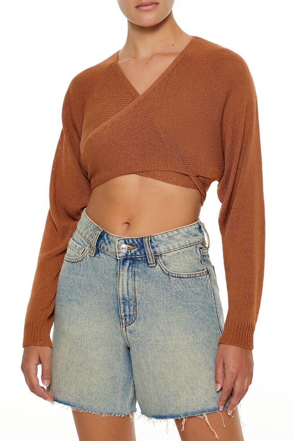 Tie-Back Crossover Sweater | Forever 21 Product Image