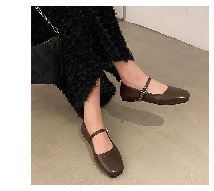 Square Toe Mary Jane Flats Product Image