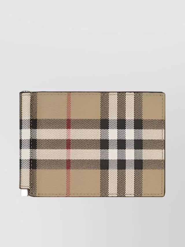 Vintage Check Bi-fold Cardholder In Cream Product Image