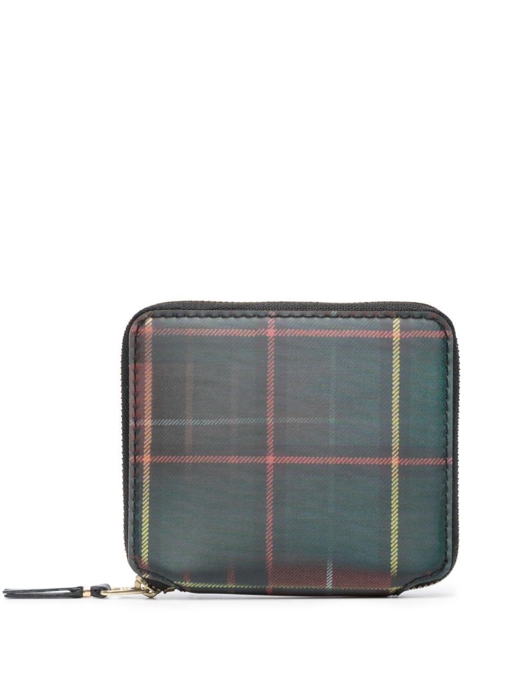 Lenticular-effect Tartan Wallet In Multicolour Product Image