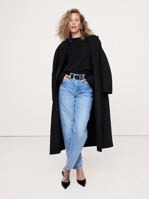 Oversized Midweight Cashmere Crew-Neck Sweater Product Image