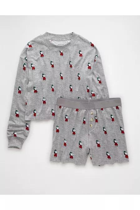 AE Peanuts Plush PJ Set Womens Product Image