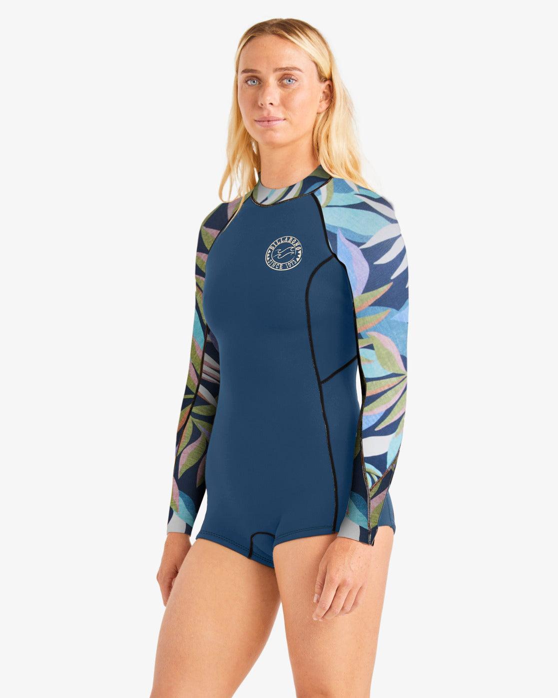 Spring Fever Long Sleeve Spring Wetsuit - Indigo Ocean Female Product Image