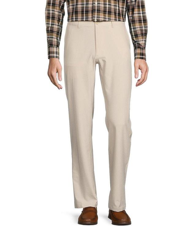 Roundtree & Yorke Performance Andrew Straight Fit Flat Front Heathered Pants Product Image