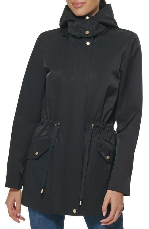 Cole Haan Womens Solid-Hued Anorak - Black Product Image