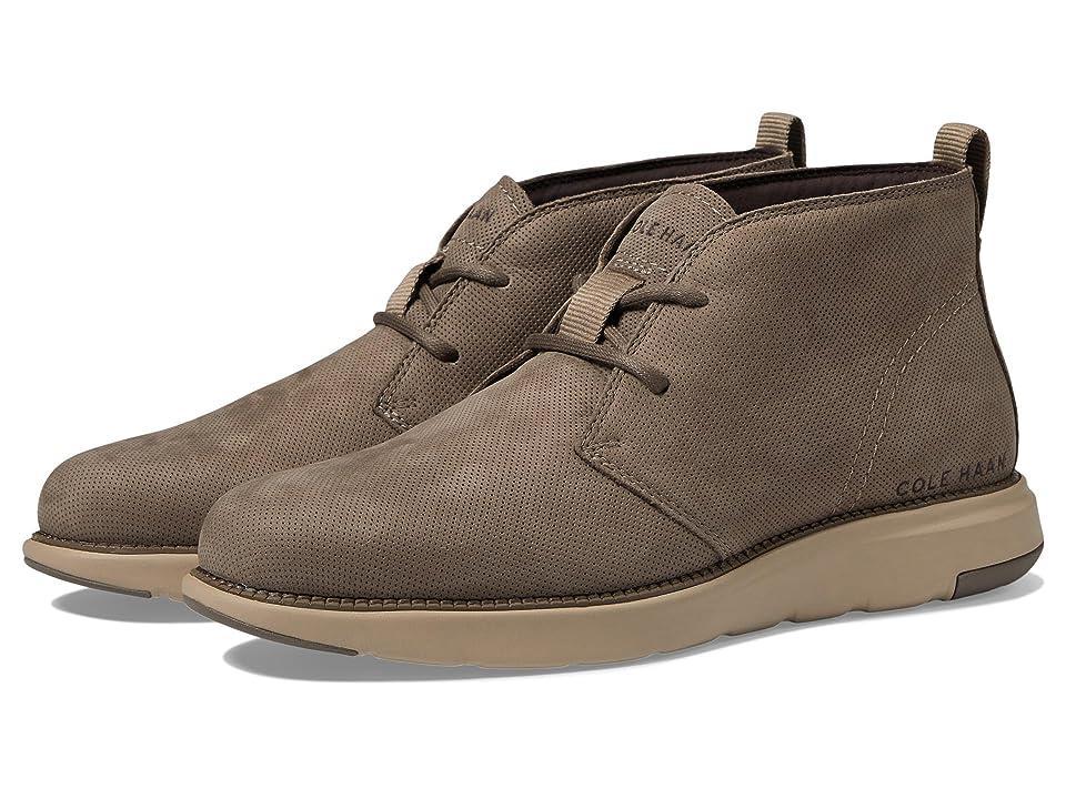 Cole Haan Mens Grand Atlantic Perforated Suede Chukka Boots - Brown Product Image