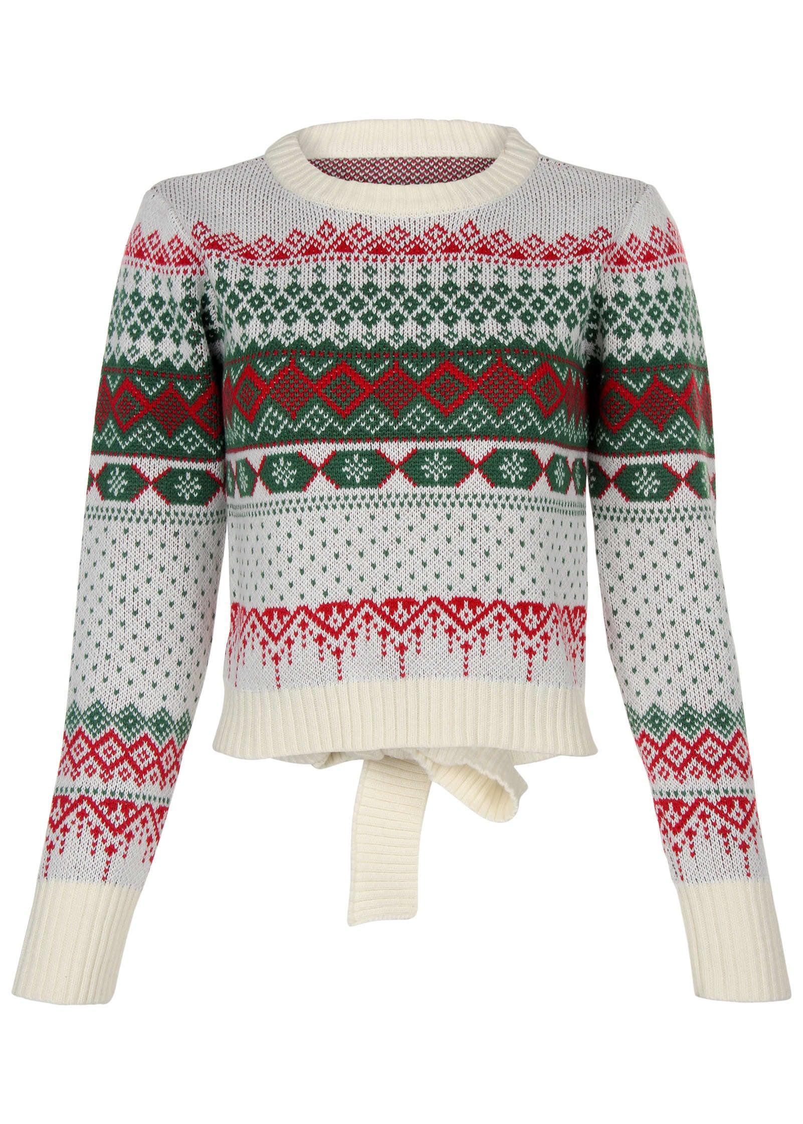 Fair Isle Sweater - Red & Green Multi product image