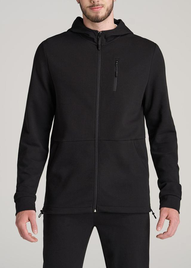 Tall Men's Tech-Knit Long Track Jacket in Black Male Product Image