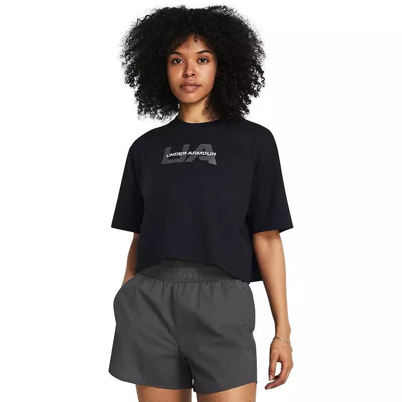 Womens Under Armour Boxy Crop Short Sleeve T-Shirt Product Image