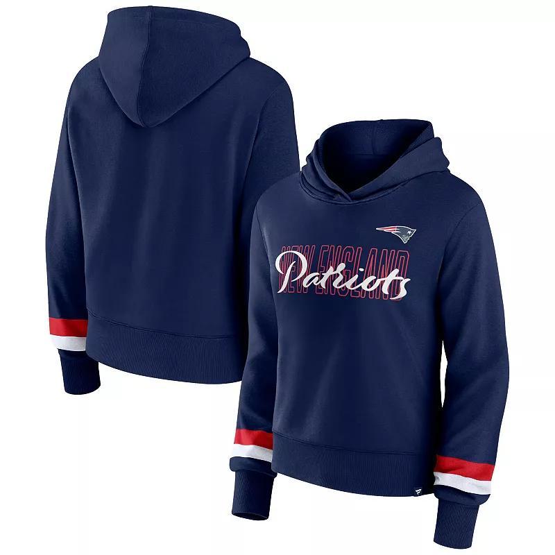 Womens Fanatics Branded New England Patriots Over Under Pullover Hoodie Blue Product Image