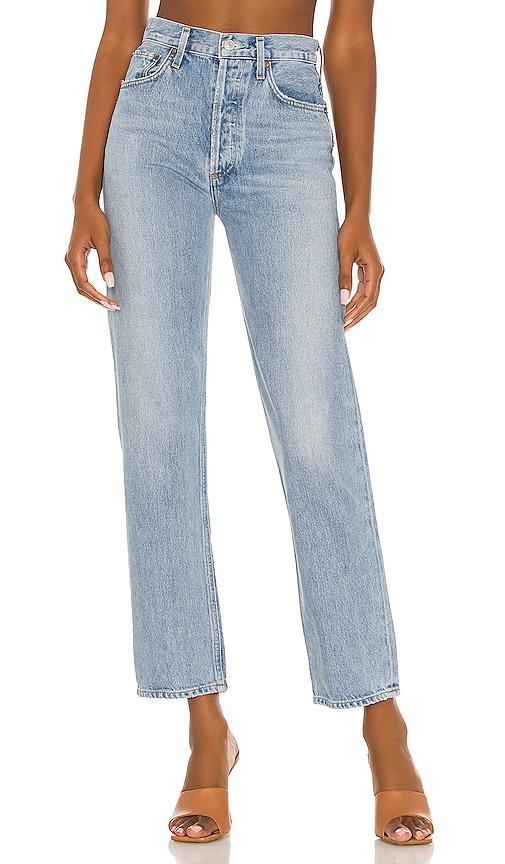 AGOLDE 90s Pinch Waist Jean in Denim-Light. Size 33. Product Image