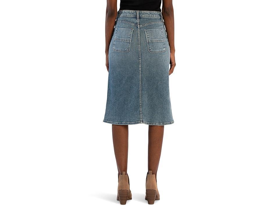 KUT from the Kloth Rose Skirt Button Front Portchop Pocket (Majestic) Women's Skirt Product Image