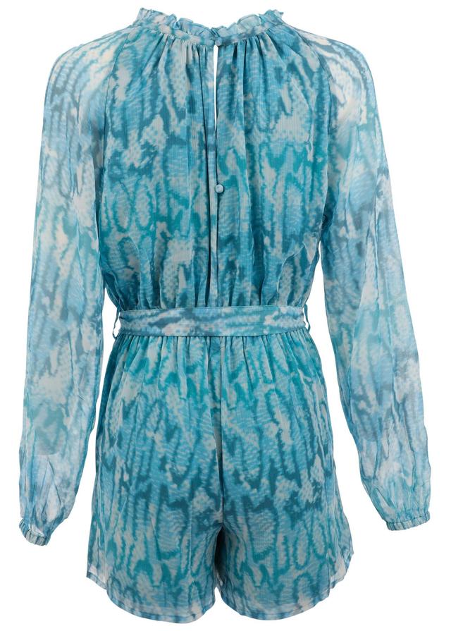 Crinkle Chiffon Romper - Water Snake Product Image