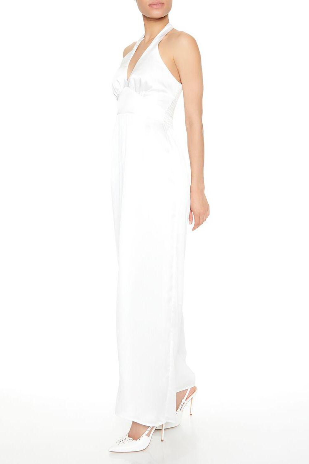 Satin Halter Wide-Leg Jumpsuit | Forever 21 Product Image