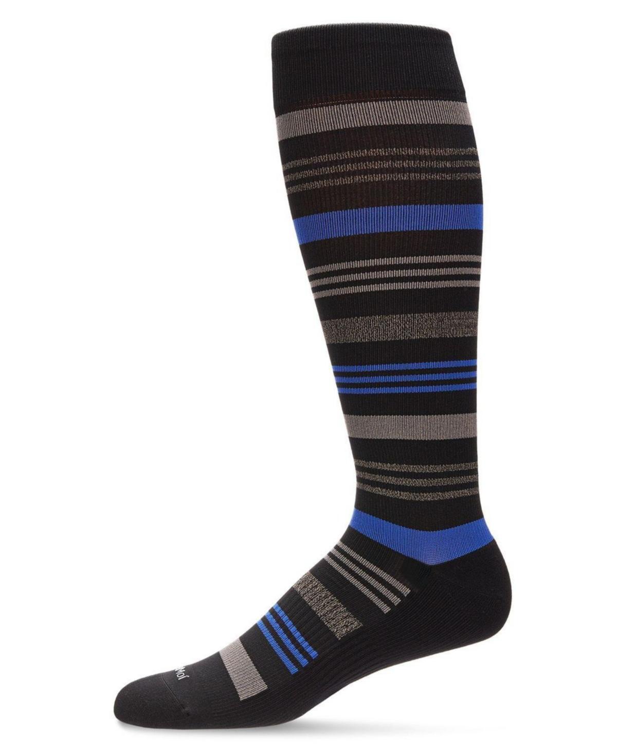 Mens Striped Nylon Compression Socks Product Image