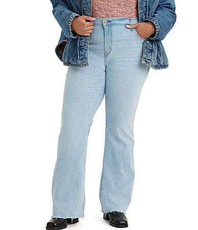 Levis Plus Size 726 High Rise Flare Leg Denim Jeans Product Image