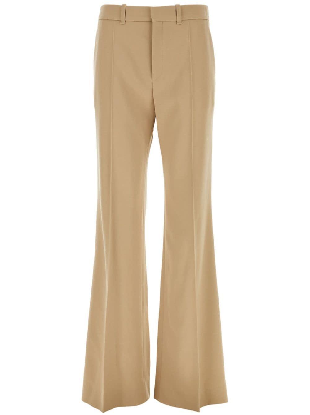 Wool Flared Trousers In Multicolor Product Image