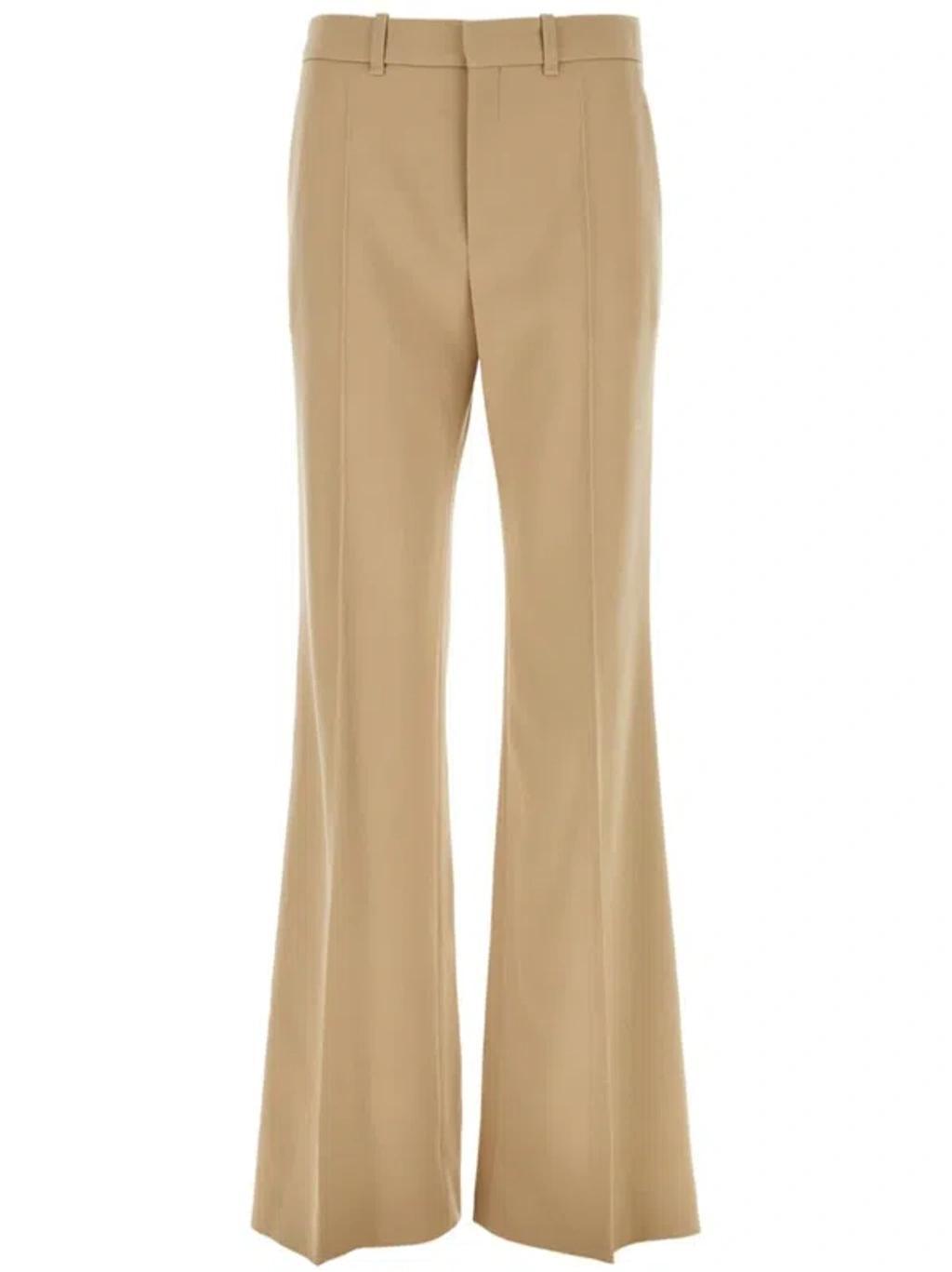 Wool Flared Trousers In Multicolor Product Image