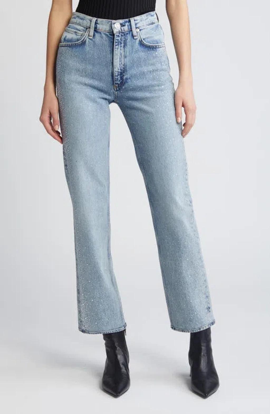 Harlow Ankle Bootcut Jeans In Lyra With Jewel product image